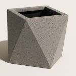 prizma saksi gri-20x20x25cm