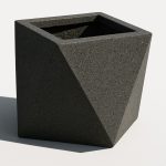 prizma saksi siah-20x20x25cm